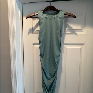 Elegant Teal Sleeveless Dress